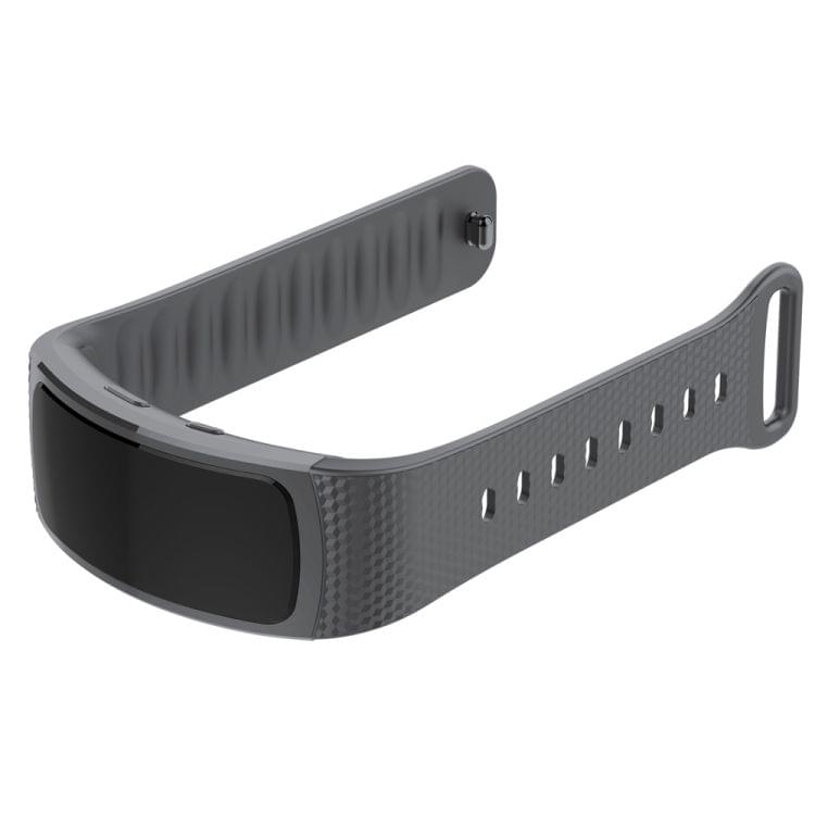 Silicone Wrist Strap Watch Band for Samsung Gear Fit2 SM-R360, Wrist Strap Size:126-175mm(Gray)