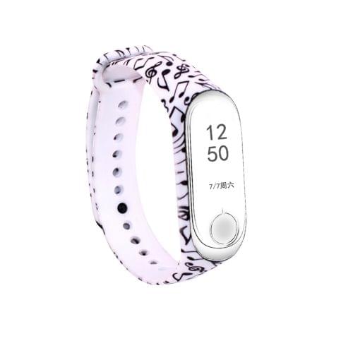Silicone Painting Wrist Strap Watch Band for Xiaomi Mi Band 3 & 4