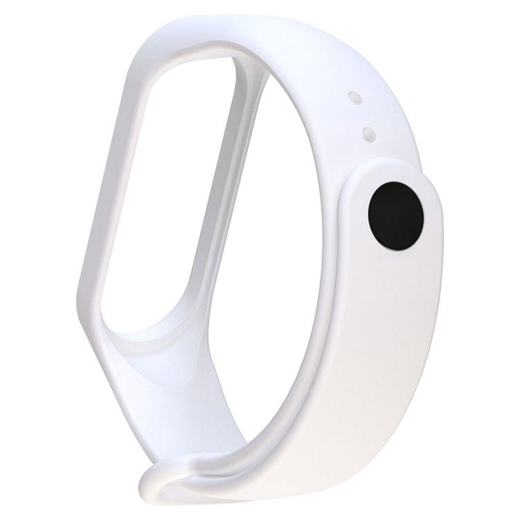 2 in 1 Bracelet Watch Silicone Rubber Wristband Wrist Band Strap Replacement with TPU Screen Film for Xiaomi Mi Band 3 (White)