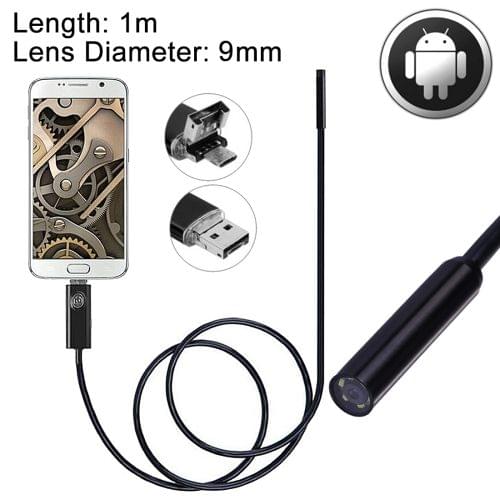 2 in 1 Micro USB & USB Endoscope Waterproof Snake Tube Inspection Camera with 6 LED for Newest OTG Android Phone, Length: 3.5m, Lens Diameter: 9mm