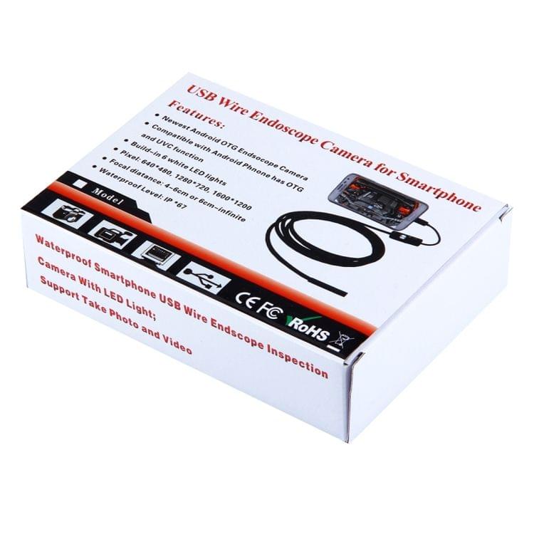 2 in 1 Micro USB & USB Endoscope Waterproof Snake Tube Inspection Camera with 6 LED for Newest OTG Android Phone, Length: 3.5m, Lens Diameter: 9mm