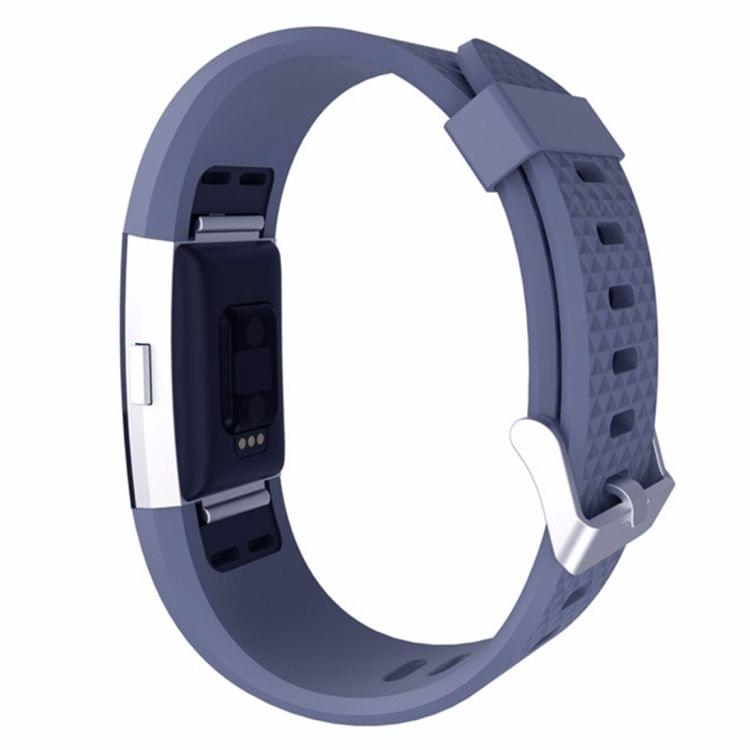 For Fitbit Charger 2 Bracelet Watch Diamond Texture TPU Watchband, Full Length: 23cm(Dark Blue)