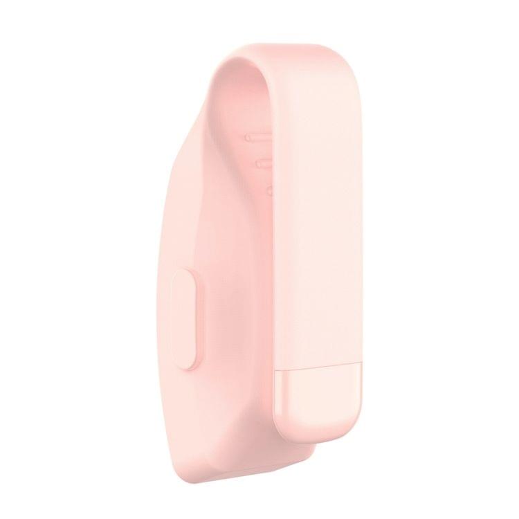 Smart Watch Silicone Clip Button Protective Case for Fitbit Inspire HR(Pink)