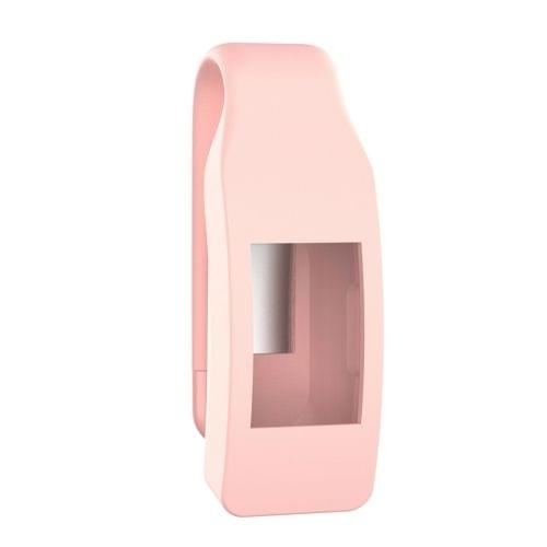 Smart Watch Silicone Clip Button Protective Case for Fitbit Inspire HR(Pink)