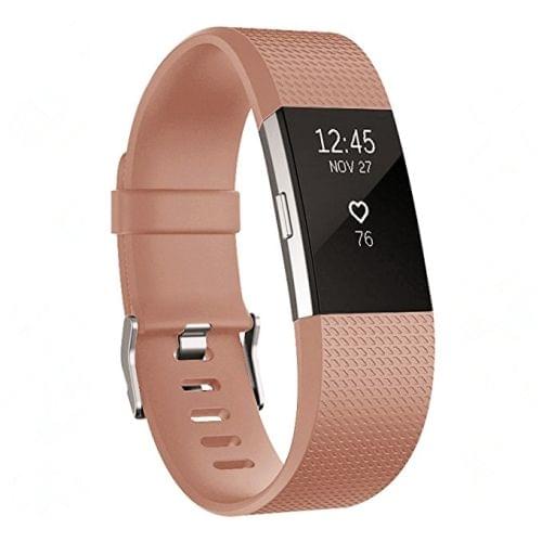 Square Pattern Adjustable Sport Wrist Strap for FITBIT Charge 2 (Champagne Gold)