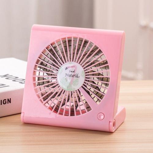 Flamingo Pattern Mini Notebook Folding USB Fan with Wind 3 Speeds
