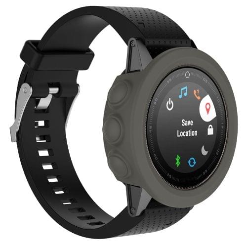 Solid Color Silicone Watch Protective Case for Garmin 5 / 5S / 5X(Grey)