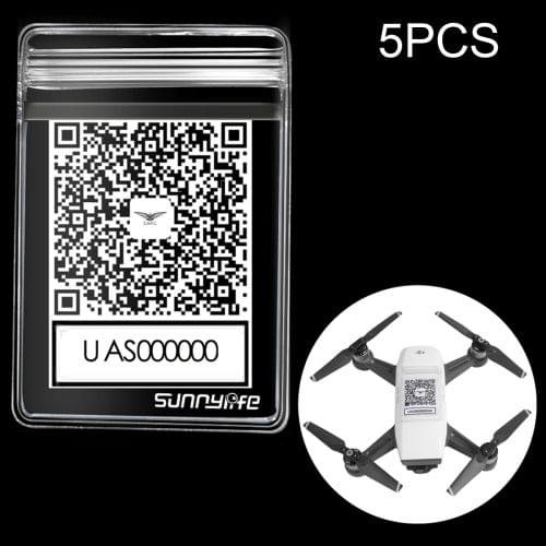 Sunnylife TY-Q9147 5 PCS Universal QR Code Waterproof Bag for DJI Drone