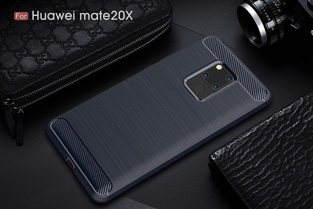 Phone Case Carbon Fiber Wire Drawing TPU Phone Protection Cover Simple Lightweight Mobile Phone Protector for HUAWEI Mate 20X