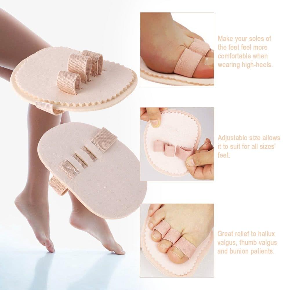 1 Pair Hallux Valgus Protector Bunion Corrector Finger Toe Separator Divider Spreader 3 Holes Thumb Valgus Guard Feet Care Tool