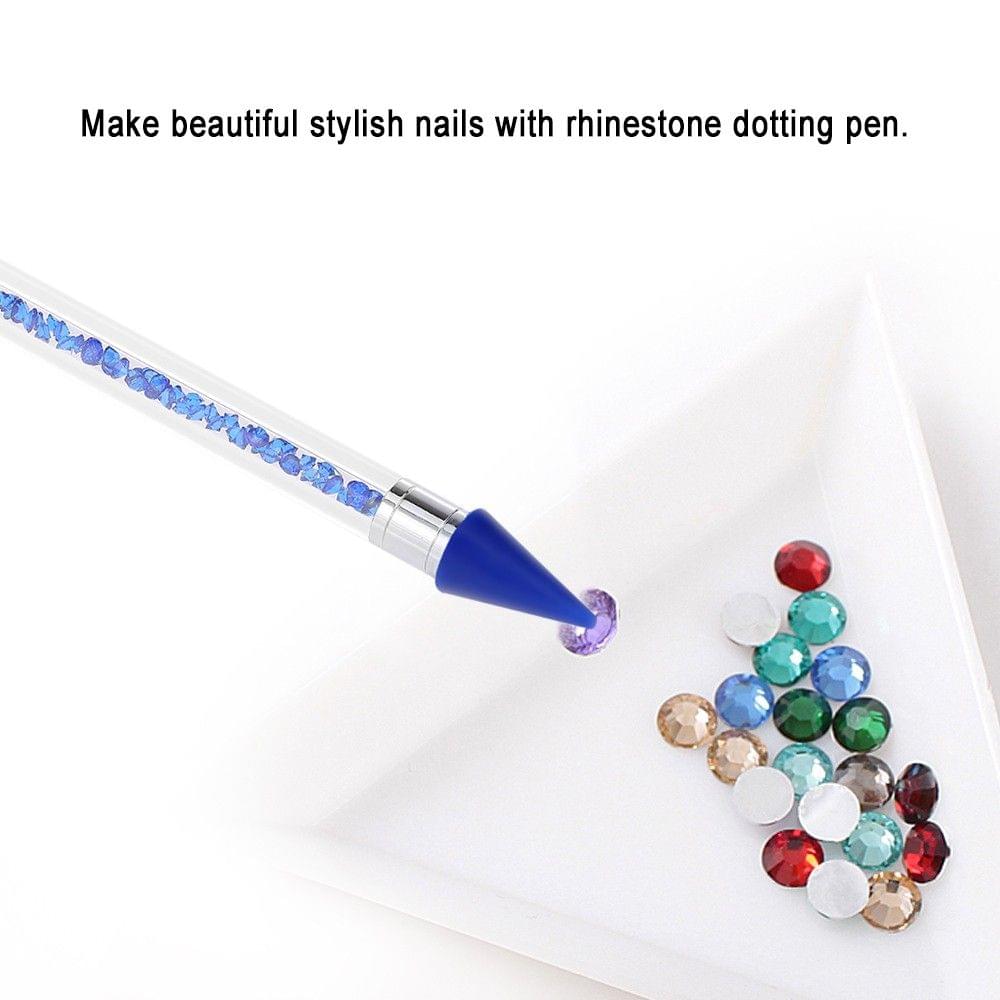 Rhinestone Dotting Pen Nail Dotting Tool Double Head Tips Beads Picker Wax Pencil Handle Manicure Tool