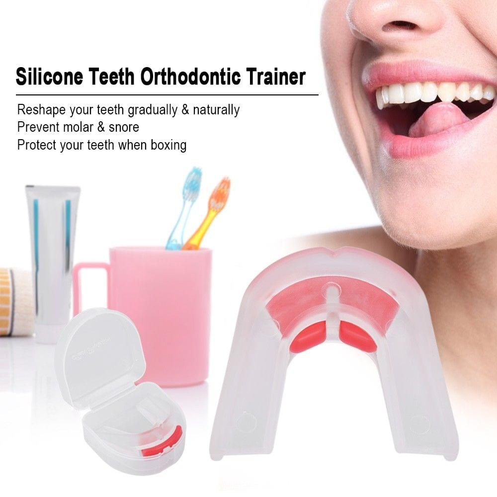 1Pc Silicone Teeth Orthodontic Trainer Tooth Alignment Appliance Teeth Orthodontic Retainer Dental Tray Mouthguard With Box