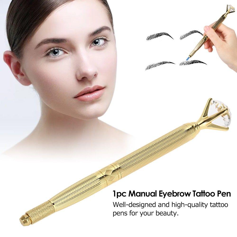 1pc Eyebrow Tattoo Pen Permanent Makeup Manual Eyebrow Microblading Pencil Aluminum Alloy