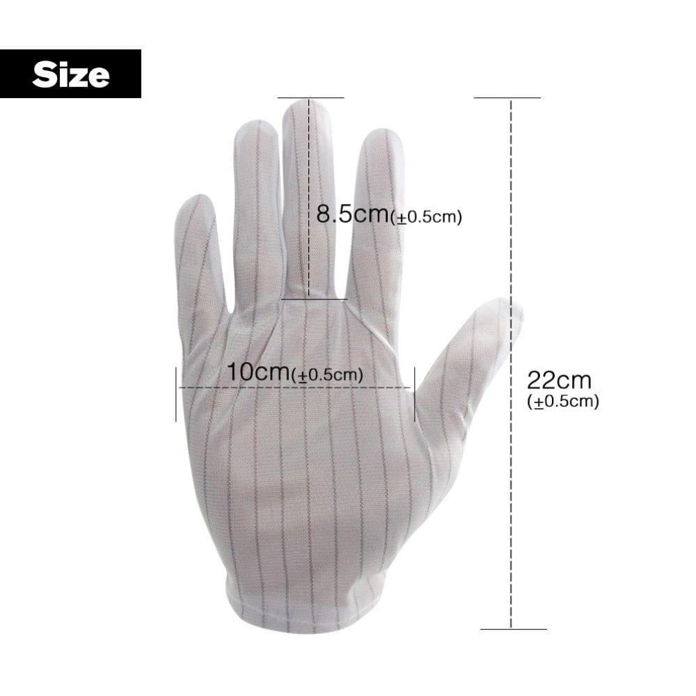 20pcs/Pack Anti-static Gloves Stripe Breathable Working Gloves