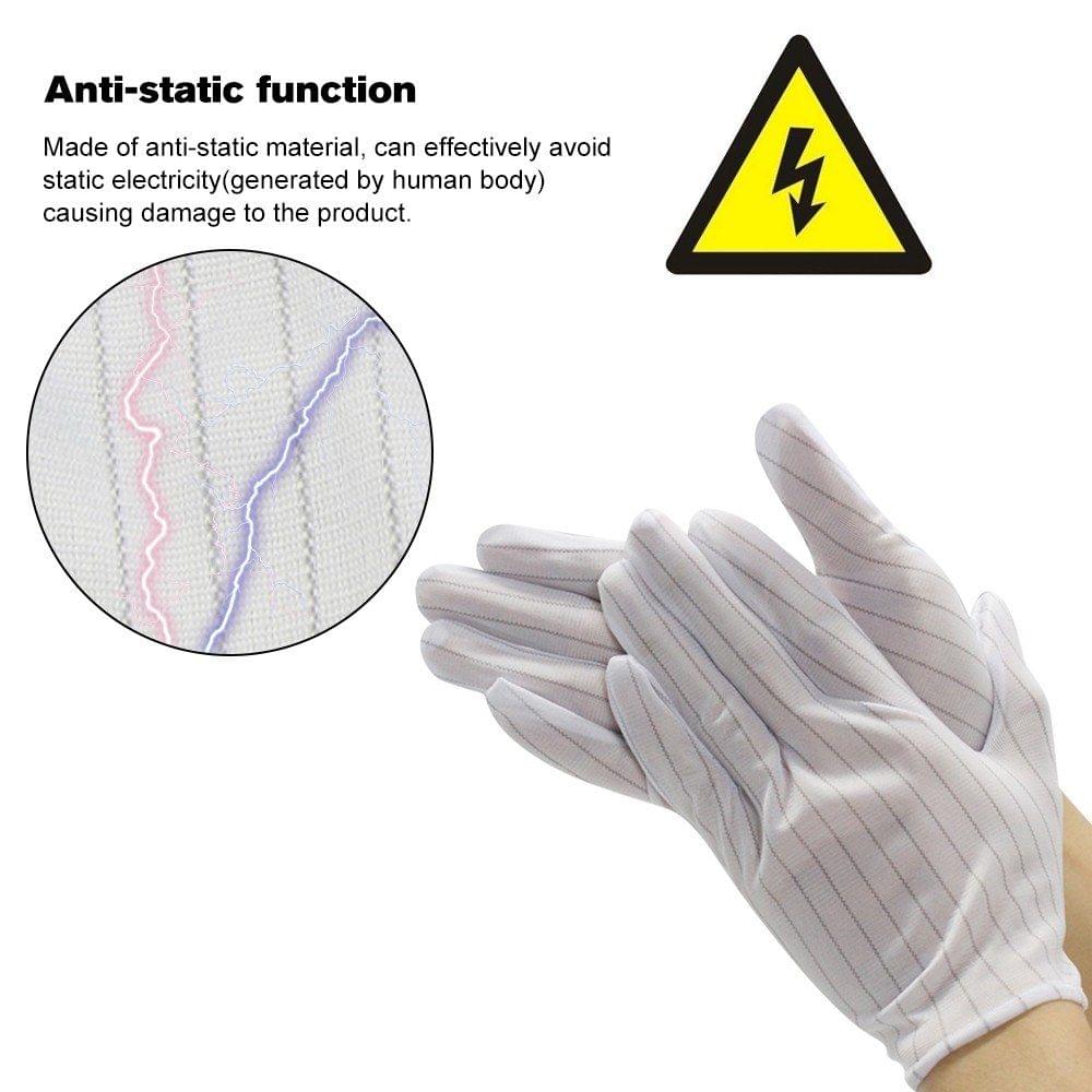 20pcs/Pack Anti-static Gloves Stripe Breathable Working Gloves