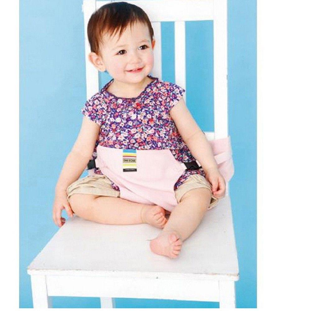 Baby High Chair Harness Portable Safety Belt Cotton Feeding Table Baby Seat Belt Pink