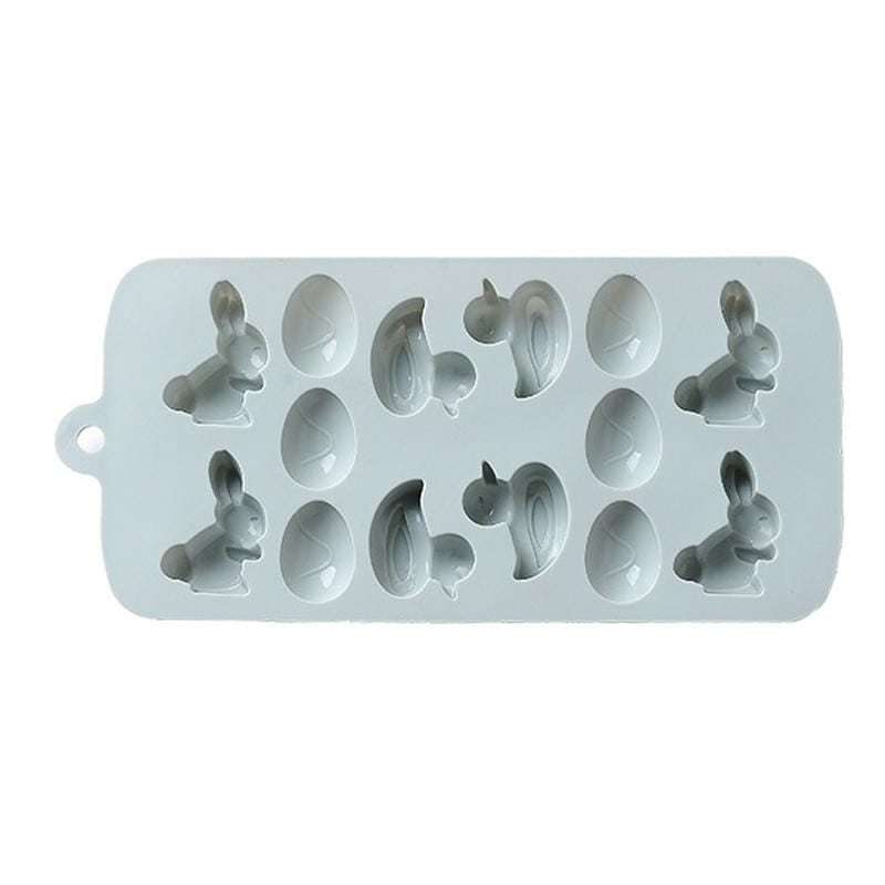 6 PCS Duckling Egg Silicone Chocolate Ice Tray Fondant Mould Cartoon Shape Pudding Baking Mould (Pink)