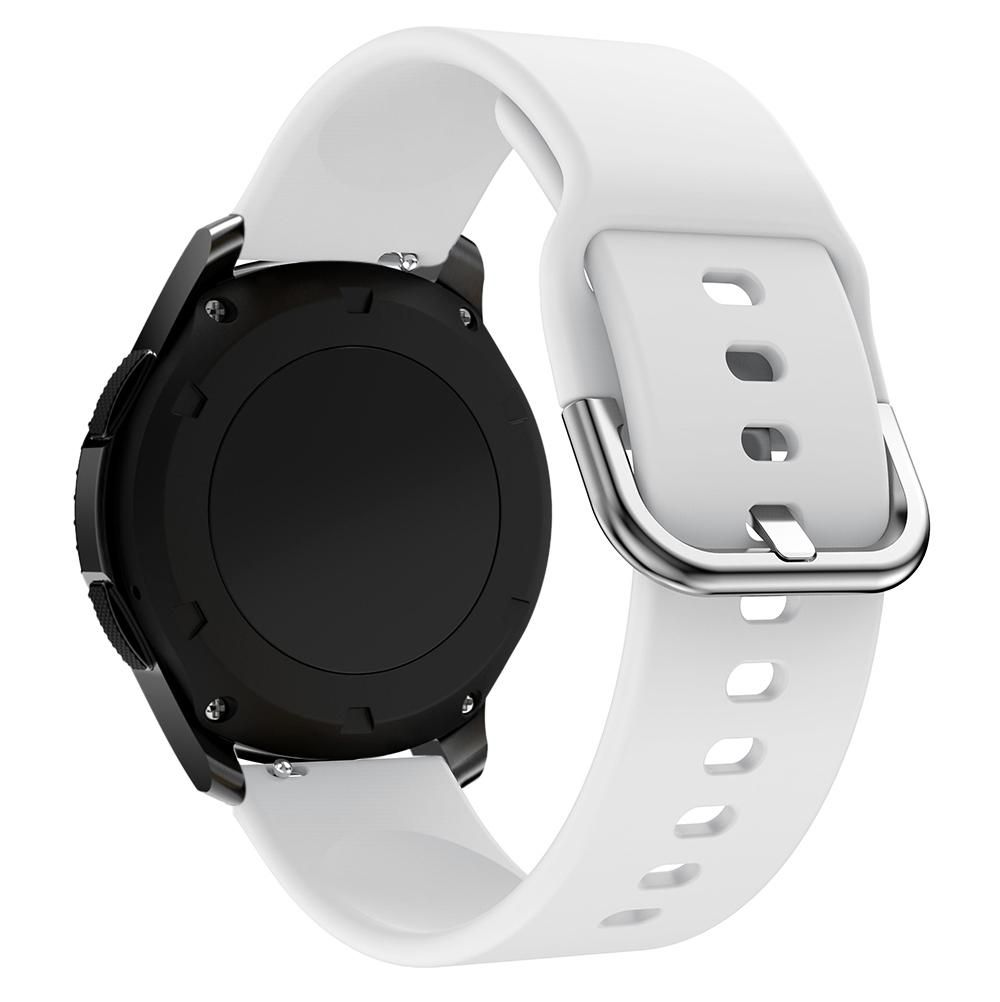 22mm For Huawei Watch GT2e/GT/GT2 46MM Color Buckle Silicone Watchband (White)