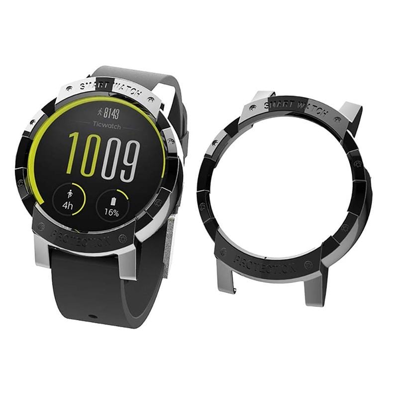 For Tic Watch E Plating PC Protective Case (Black)