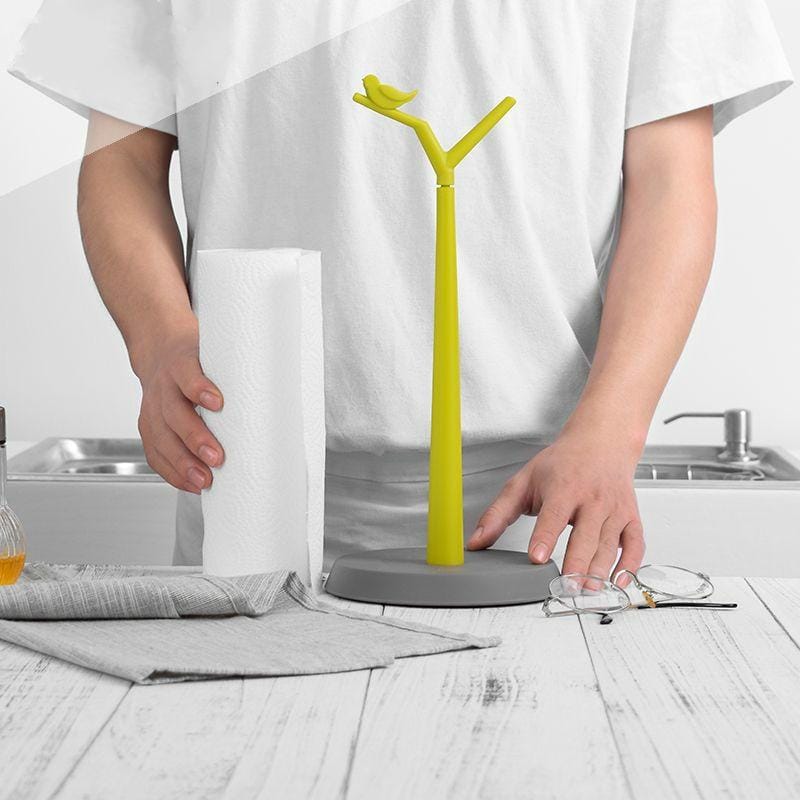 2 PCS Tree-shaped Roll Paper Holder Vertical Paper Towel Holder, Size: 34x16cm (Light Blue)