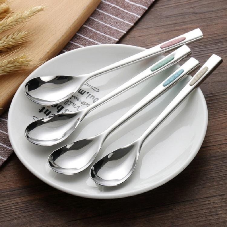 9 PCS / 3 Sets Stainless Steel Tableware Outdoor Portable Chopsticks Spoon Set (Pink)
