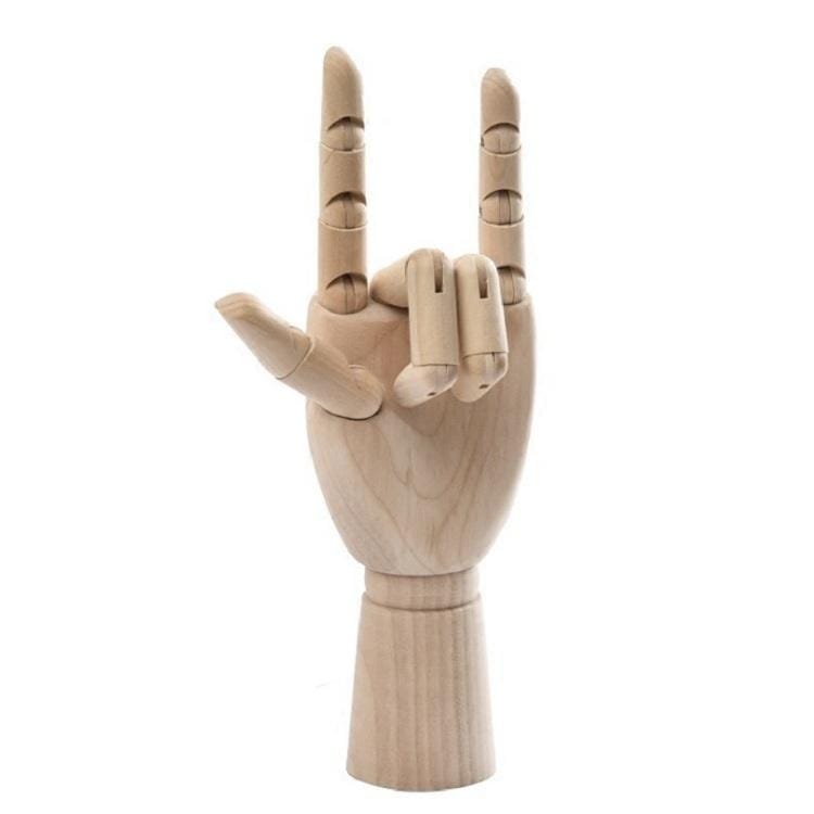 Wooden Doll Hand Joint Movable Hand Model Wooden Hand Art Sketch Tool, Size:12 Inch (Right Hand)