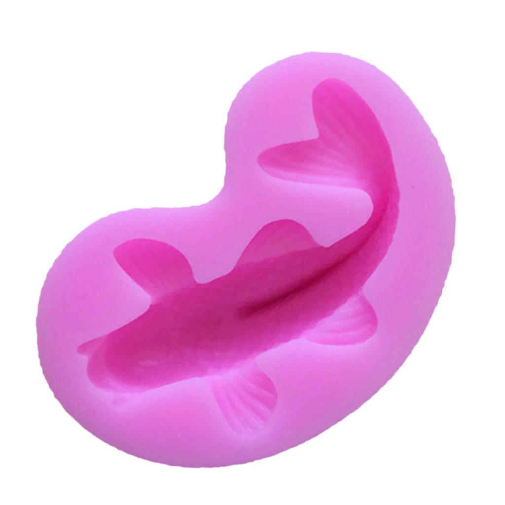 5x3D Carp Fish Silicone Cake Mold Fondant Mould Decorating Ice Baking Tool DIY