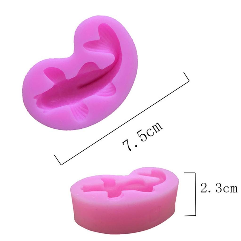 4x3D Carp Fish Silicone Cake Mold Fondant Mould Decorating Ice Baking Tool DIY