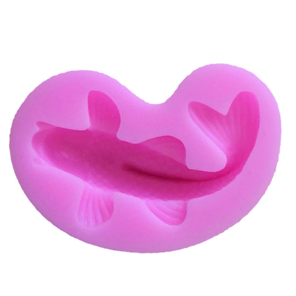 4x3D Carp Fish Silicone Cake Mold Fondant Mould Decorating Ice Baking Tool DIY