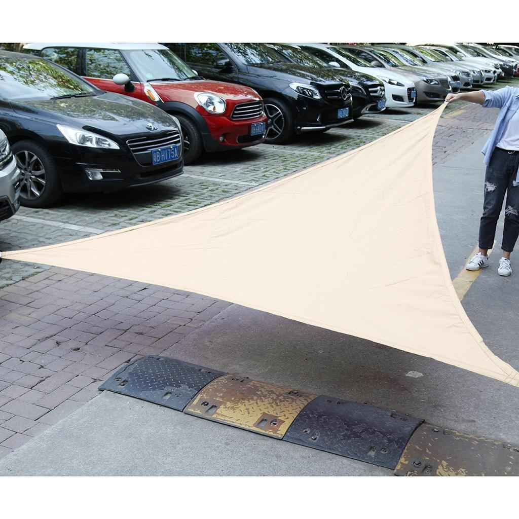Triangle UV Block Sun Shade Sail Outdoor Pool Deck  3.6m White