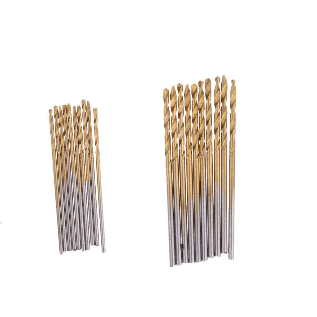Titanium Coated HSS Drill Bits Set 50 Piece Plastic Wood Metal Kit 1.0-3.0mm