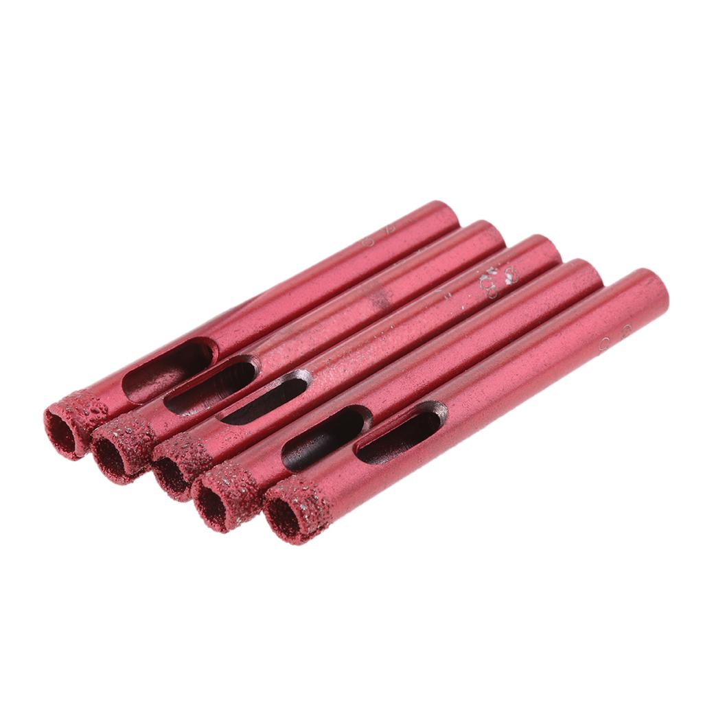 5 Piece Diamond tool drill bit set glass ceramic marble tile 8mm