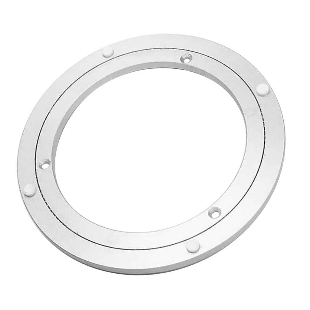 Aluminum Alloy Round Rotating Turntable Bearing Table Silver White 16 inch