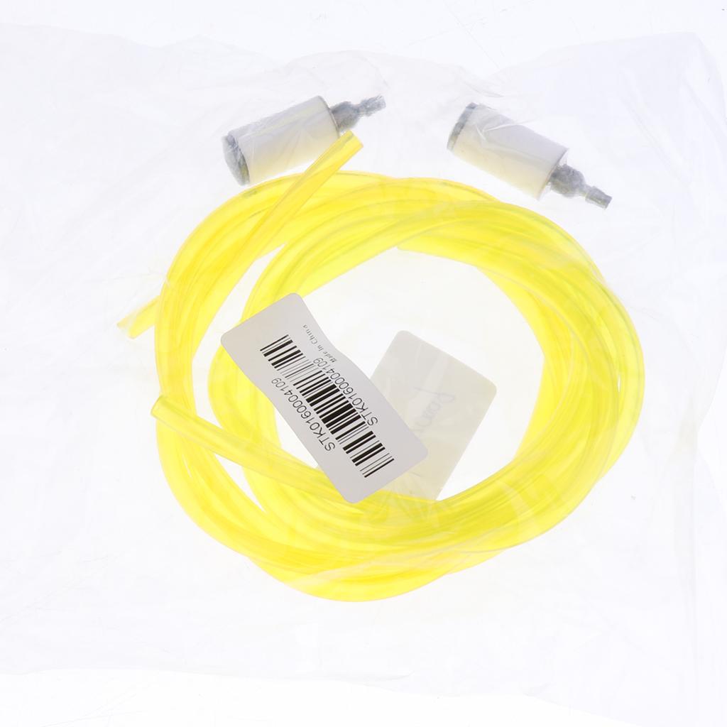 4xFeet Replacement Tygon Petrol Fuel Line Hose 2 Sizes and 2 Fuel Filters Kit