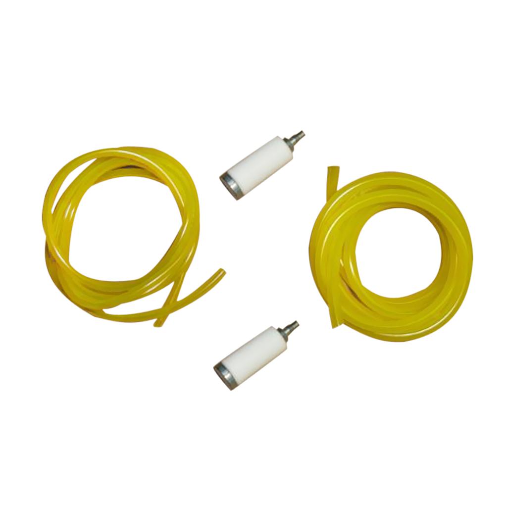 3xFeet Replacement Tygon Petrol Fuel Line Hose 2 Sizes and 2 Fuel Filters Kit