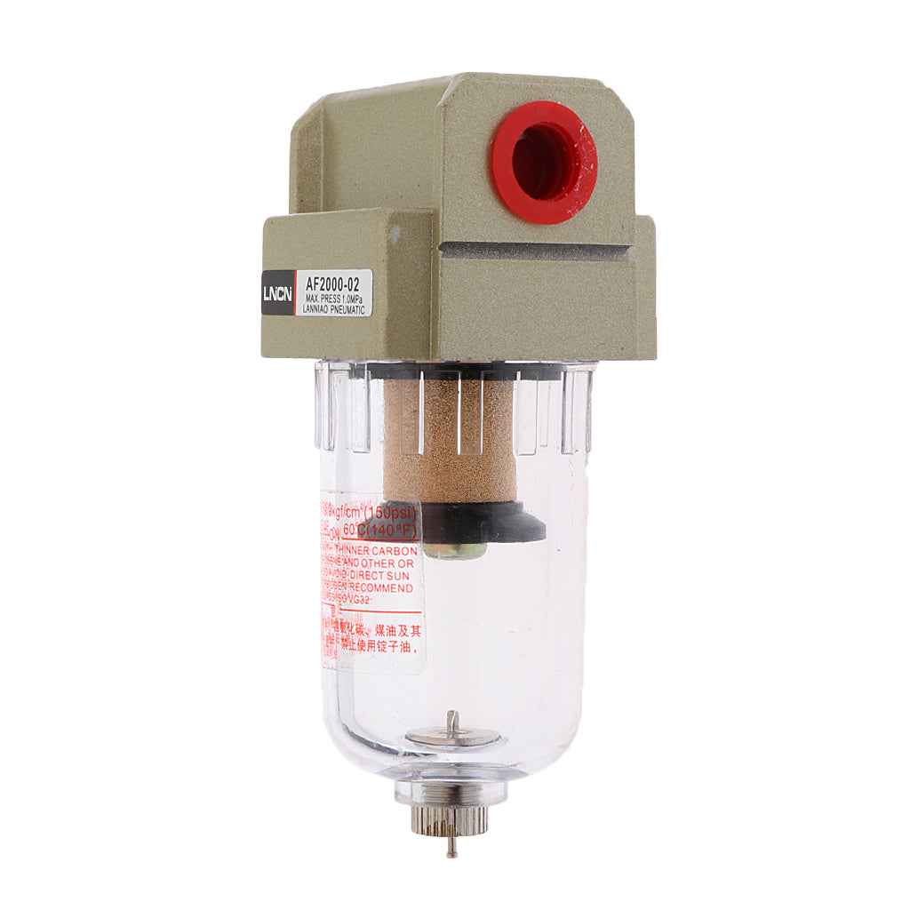 AF2000-02 1/4 Particulate Air Filter Compressor Water Moisture Trap Cleaner