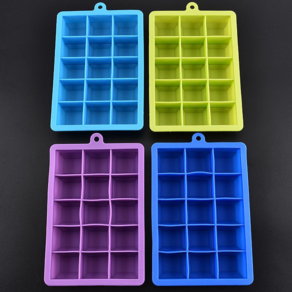 3xCubed Ice Maker Ice Cube Square Tray Mold Whiskey Cube Cocktails Silicone  Green