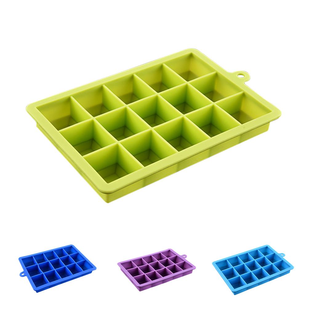 3xCubed Ice Maker Ice Cube Square Tray Mold Whiskey Cube Cocktails Silicone  Green