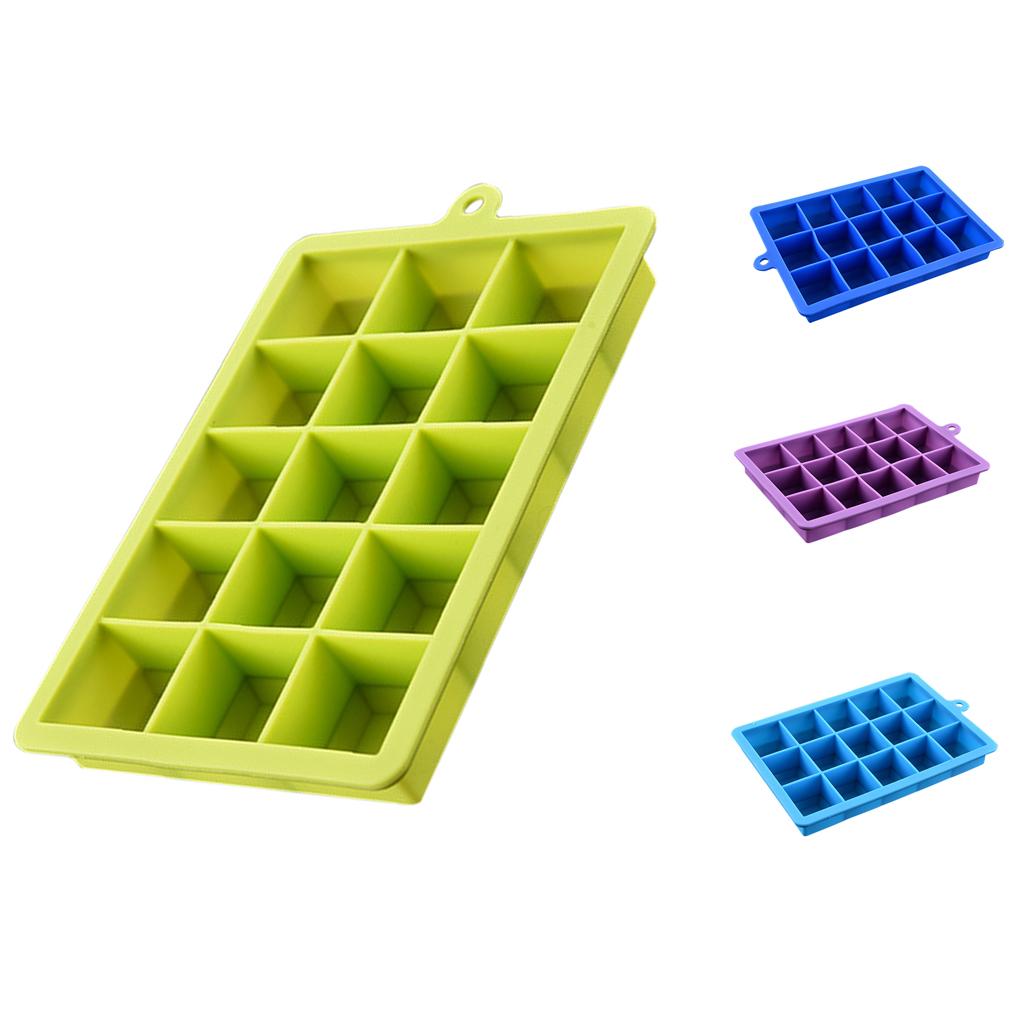 2xCubed Ice Maker Ice Cube Square Tray Mold Whiskey Cube Cocktails Silicone  Green