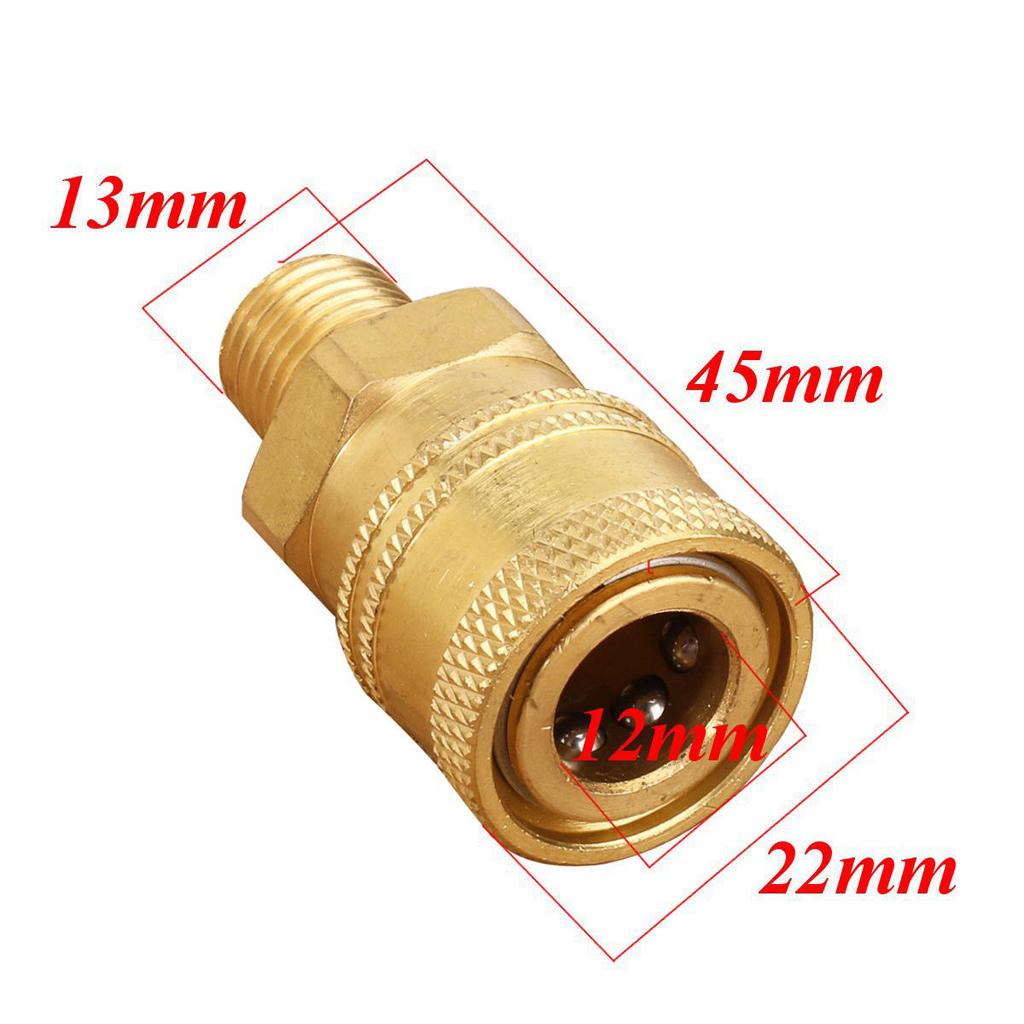 3xPressure Washer Quick Release Mini 12mm female to 1/4 male Brass Coupling