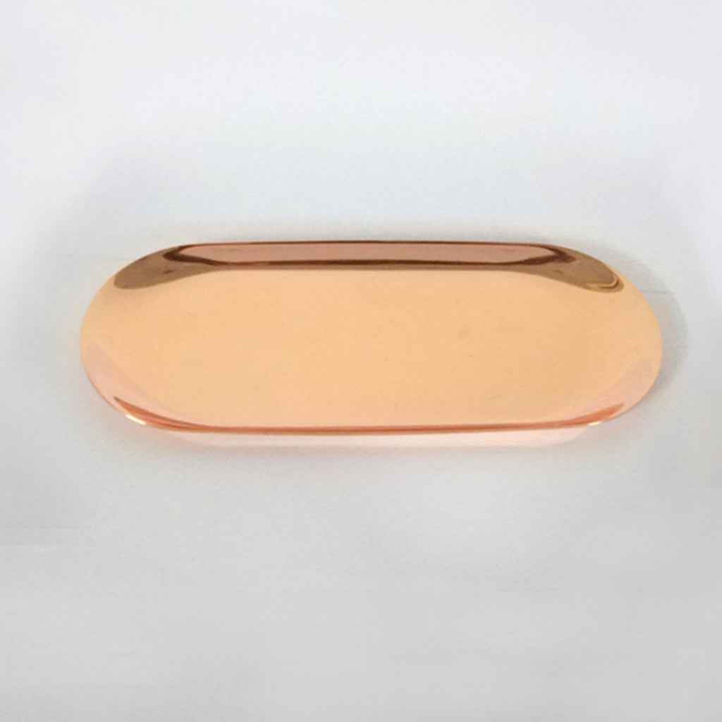 Stainless Towel Tray Storage Tray Dish Plate Tea Fruit Trays Rose Gold S
