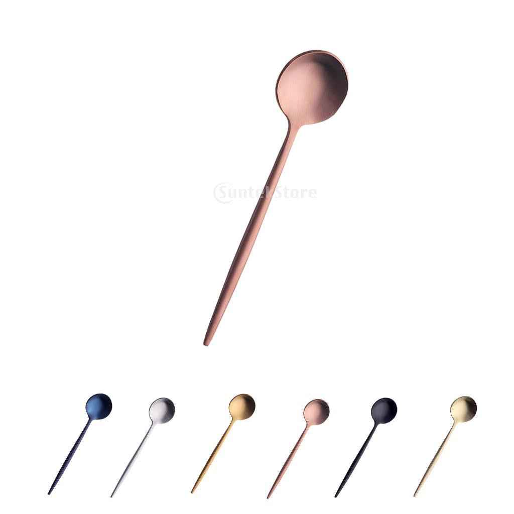 Flatware Spoon Cutlery Square for Kitchen Dining Bar Hotel Cafe  Blue