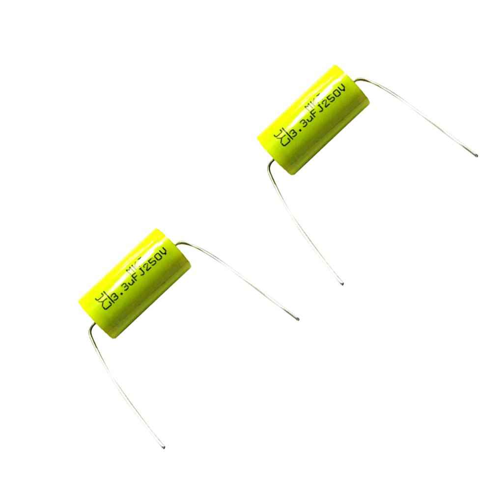 2pcs 250V 3.3uF Audio Speaker Divider Crossover Non-Polarity Capacitor