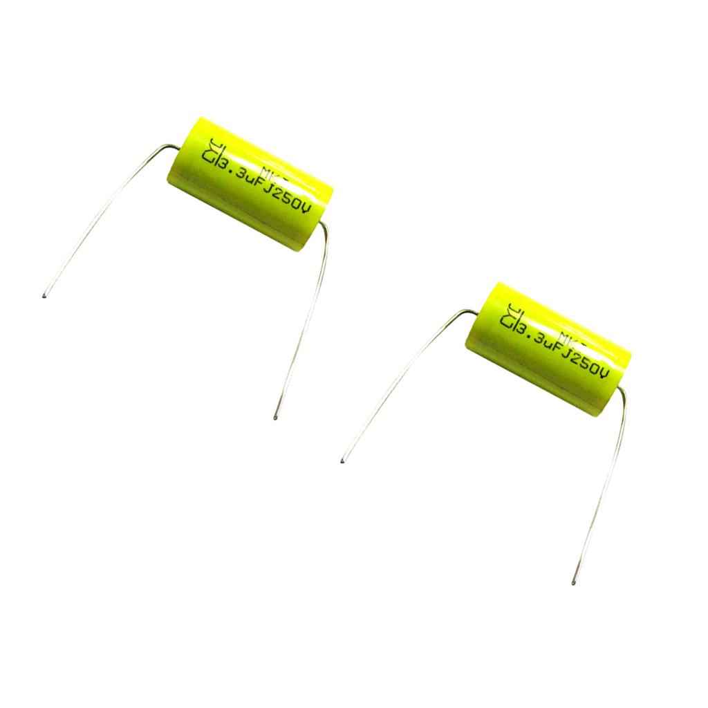2pcs 250V 3.3uF Audio Speaker Divider Crossover Non-Polarity Capacitor