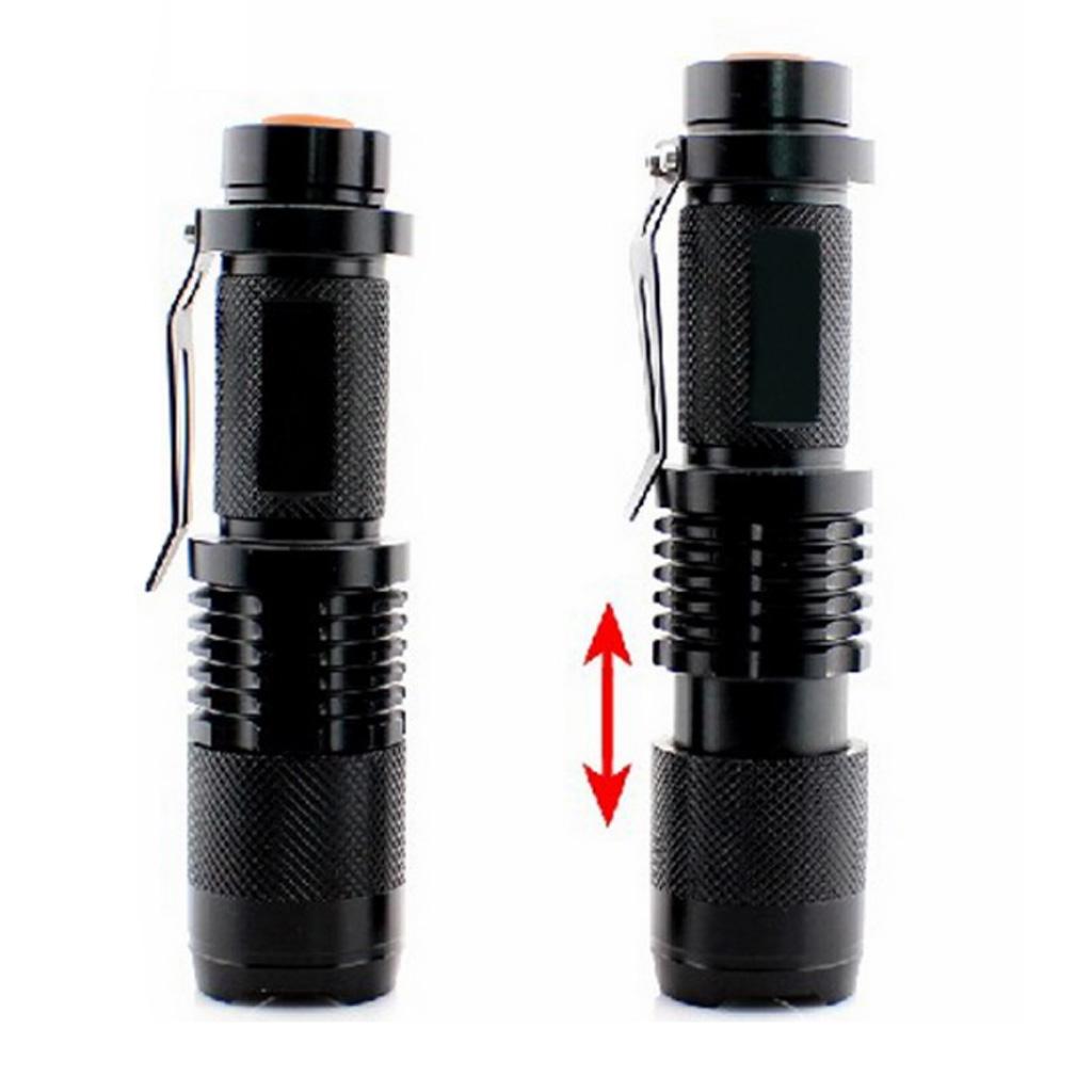 4xMini LED Rechargeable Flashlight Ultra Bright Power Zoomable Handheld Torch