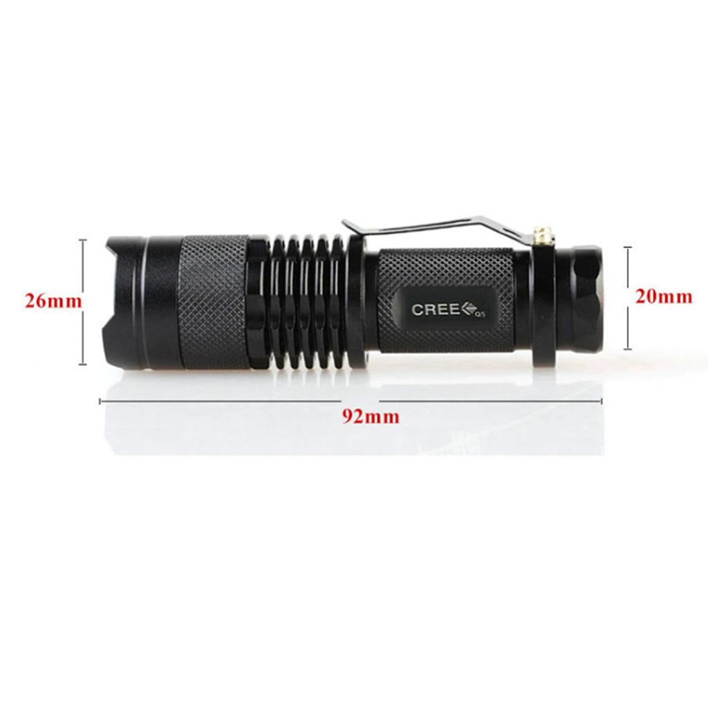 4xMini LED Rechargeable Flashlight Ultra Bright Power Zoomable Handheld Torch