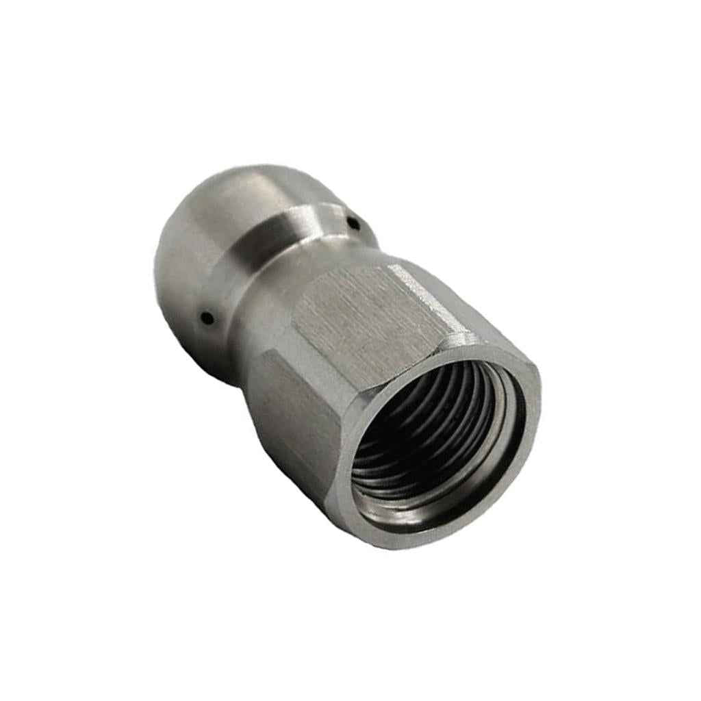 Stainless Steel Button Nose 3/8" Rotary Cleaning Nozzle Sewer Jetter Nozzle