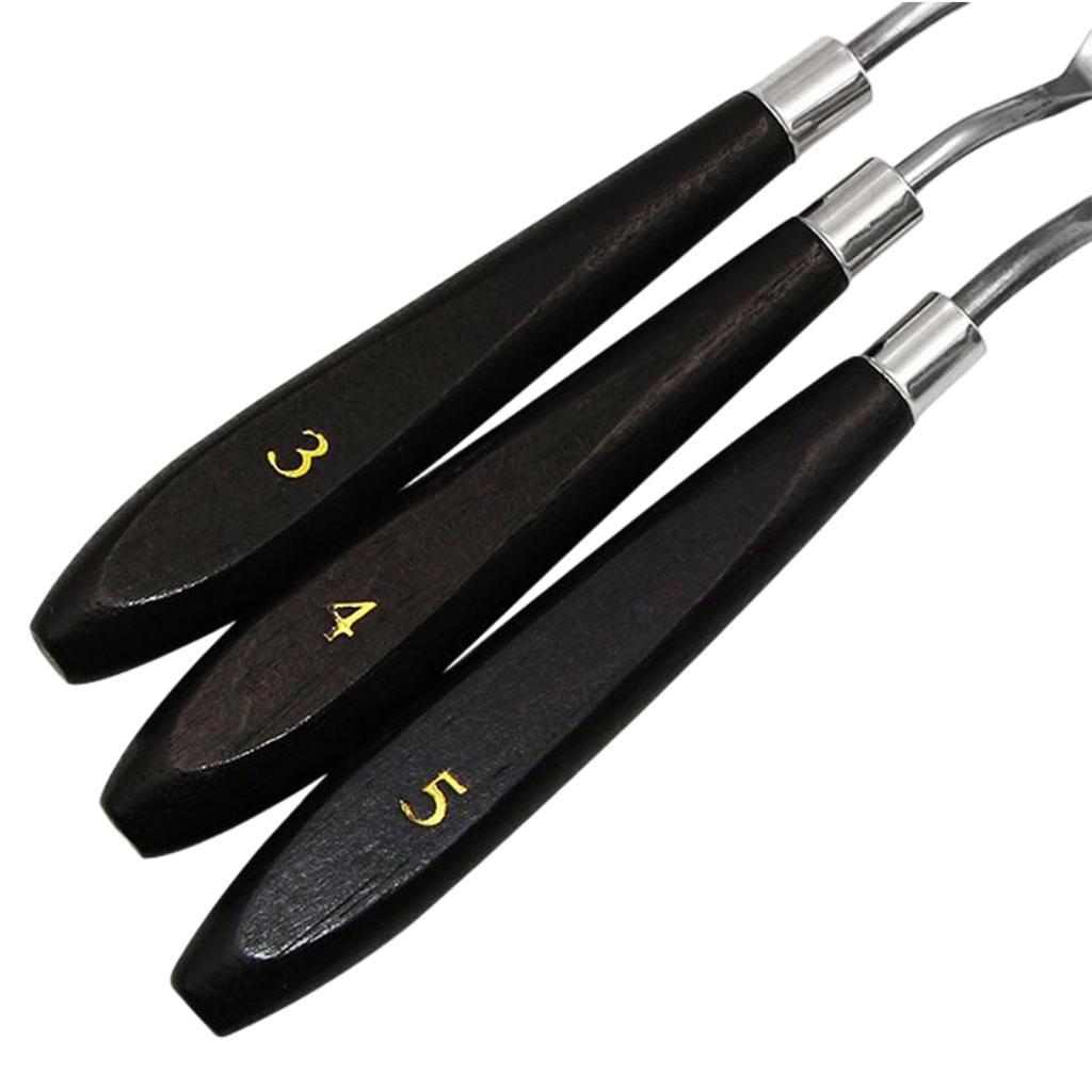 2x5 Pieces Assorted Set Stainless Steel Spatula Painting Oil and Acrylic 