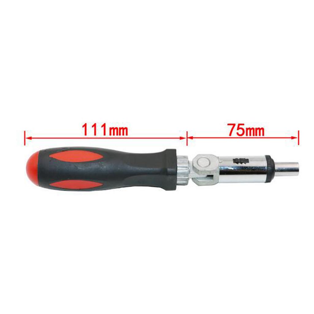 3xPortable 1/4 Inch Hex Left/Right Rotating 180 Degree Ratchet Screwdriver