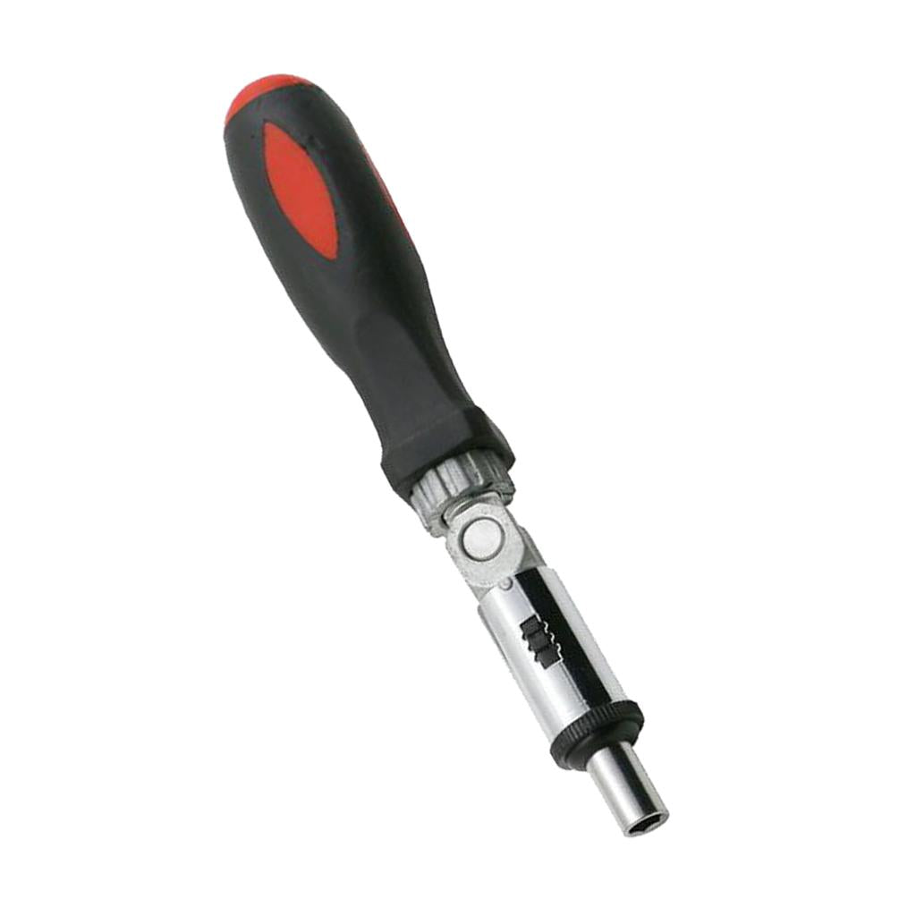4xPortable 1/4 Inch Hex Left/Right Rotating 180 Degree Ratchet Screwdriver